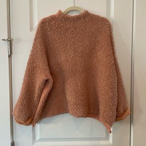 free people peachish sweater